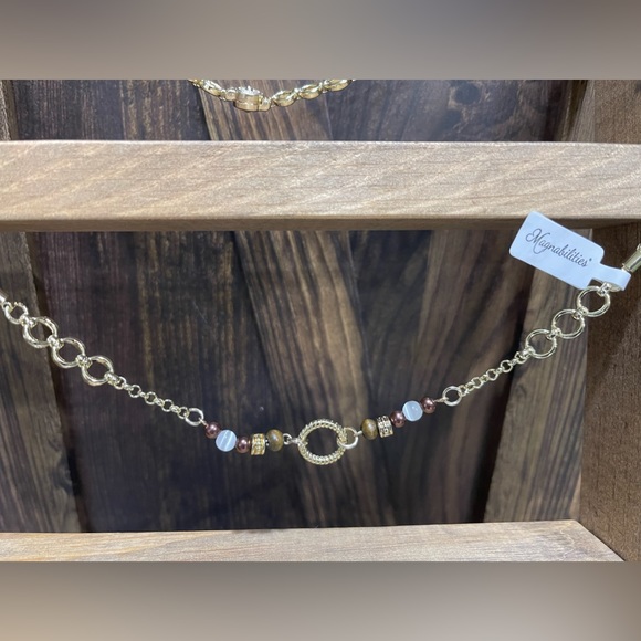 Magnabilities Moroccan style brown and gold 30”necklace - Picture 2 of 5